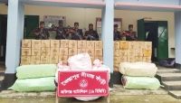 সিলেট সীমান্তে প্রায় কোটি টাকার চোরাই পণ্য জব্দ